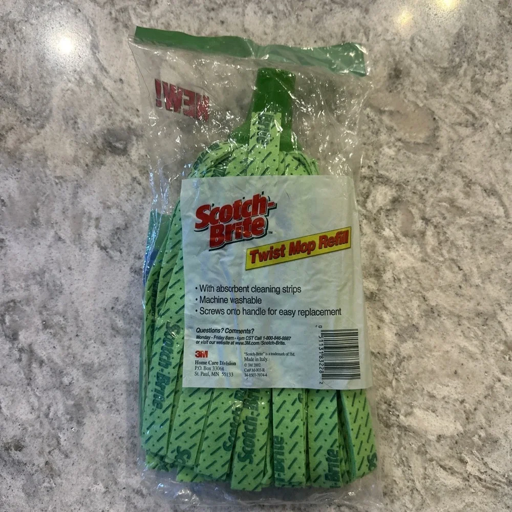 Vintage 3M Scotch-Brite Twist Mop Refill Head - New Sealed 2002 Discontinued